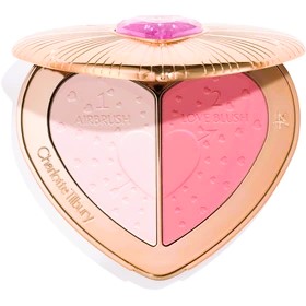 پالت رژگونه و پودر فیکس قلبی شارلوت تیلبری | Charlotte Tilbury Pillow Talk Beauty Soulmates Face Palette